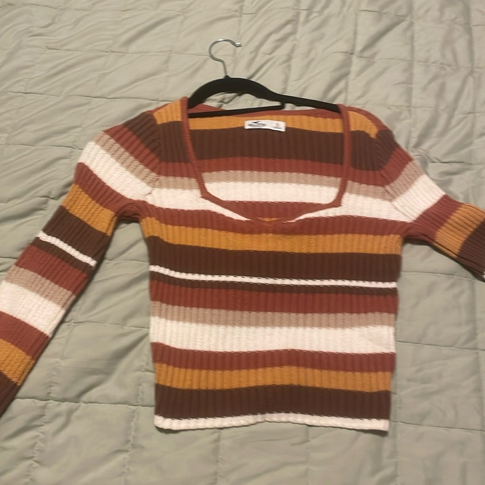 Hollister Co. Women's Tan and Brown Jumper